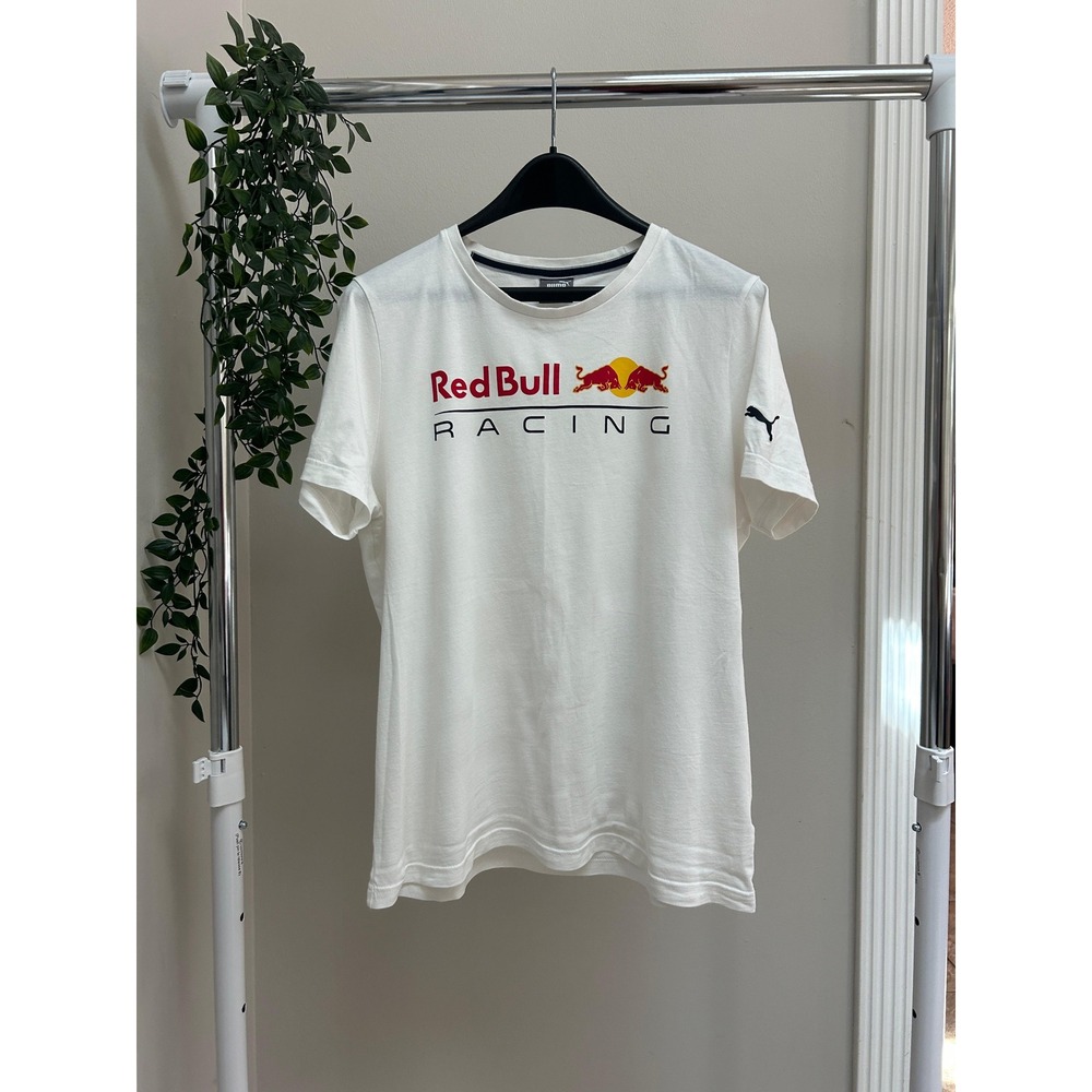 Gently Used Puma Red Bull Racing Graphic T-Shirt White Mens M B20051